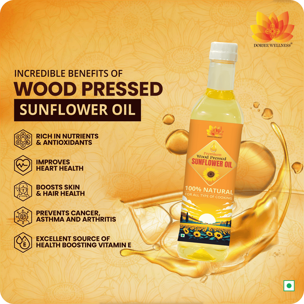 Dorjee Wellness Wood Pressed Sunflower Oil | Grocsy
