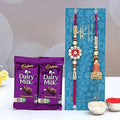 Ethnic Lumba Rakhi Set & Dairy Milk Chocolates | Grocsy