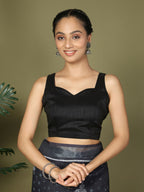 Shree Shyam Fashion Cotton Black Saree | Grocsy