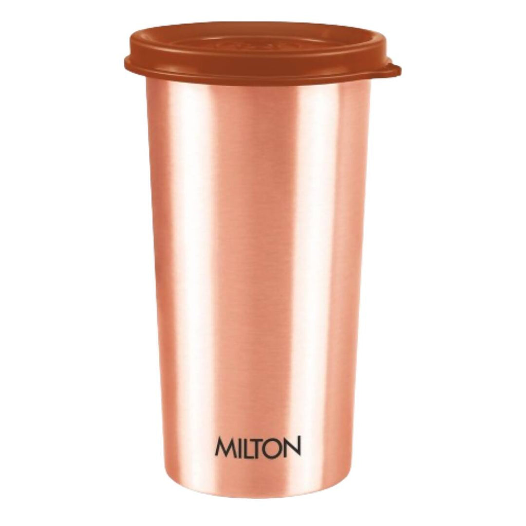 Milton Copper Drinking Water Tumbler with Lid - 480ml | Grocsy