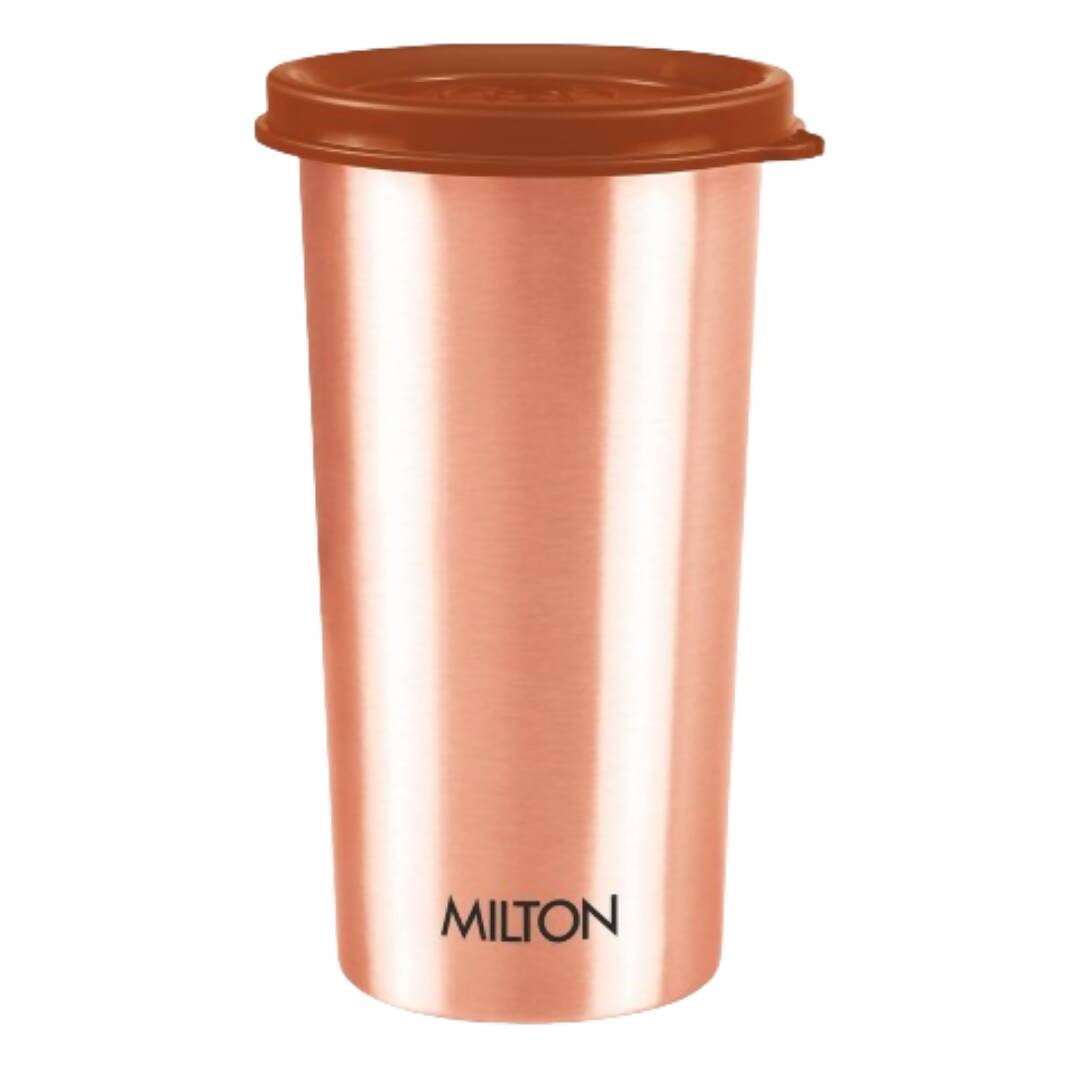 Milton Copper Drinking Water Tumbler with Lid - 480ml | Grocsy