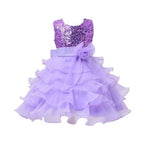 Asmaani Baby Girl's Lavender Color Satin Knee Length Frock (AS-DRESS-22067) | Grocsy