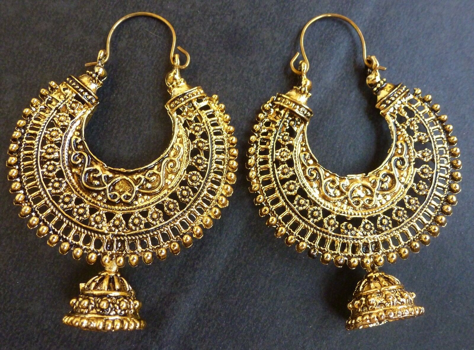 Gold-Polished Alloy Golden Round Hoop Style Earrings - The Pari