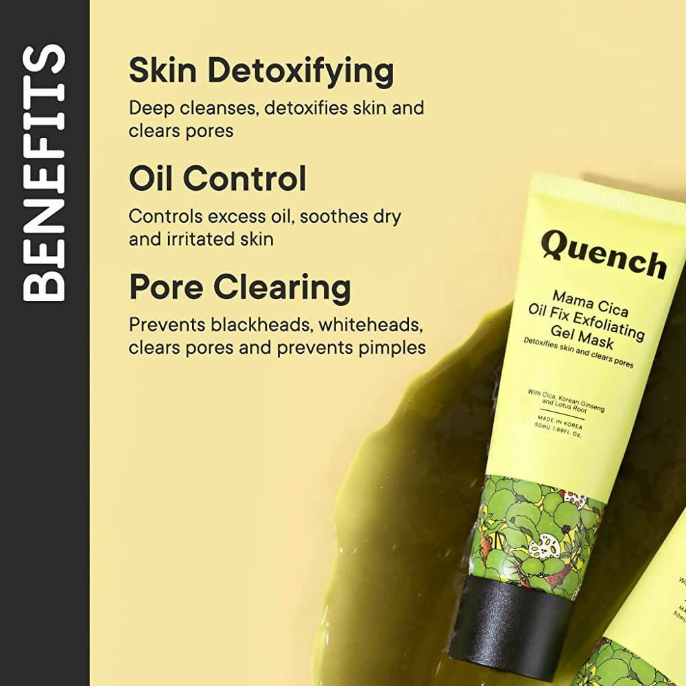 Quench Botanics Mama Cica Oil Fix Exfoliating Gel Mask - Korean Skincare | Grocsy