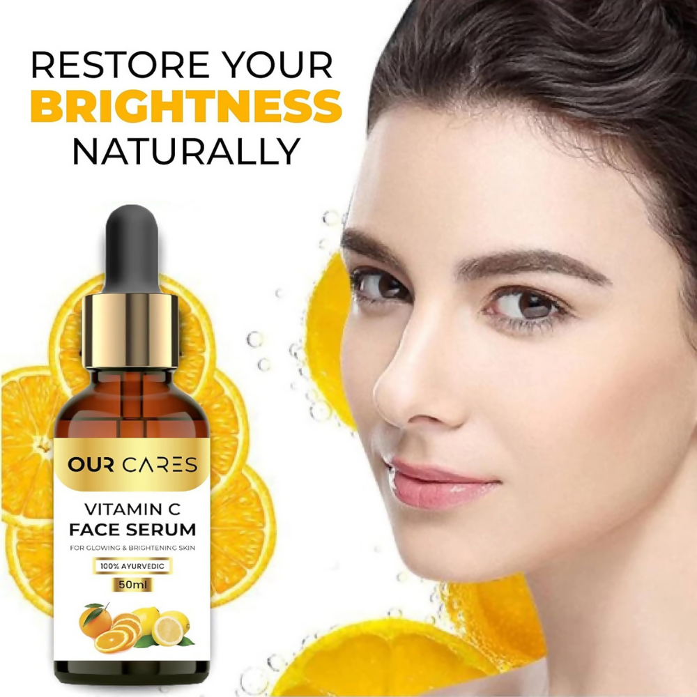 Our Cares Vitamin C Daily Glow Face Serum for Men & Women | Grocsy