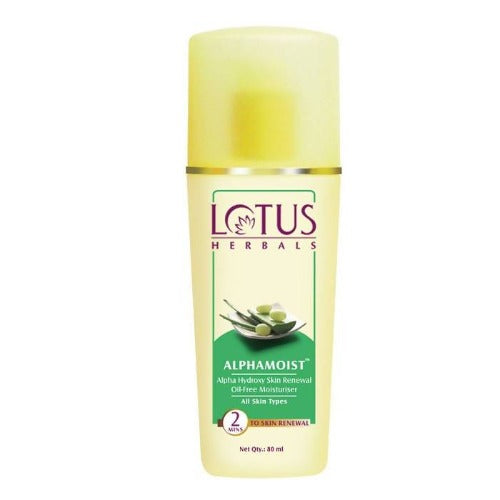 Lotus Herbal Alphamoist Alpha Hydroxy Skin Renewal Oil Free Moisturiser | Grocsy