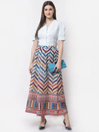 Myshka Muticolored Silk blend Printed Skirt | Grocsy