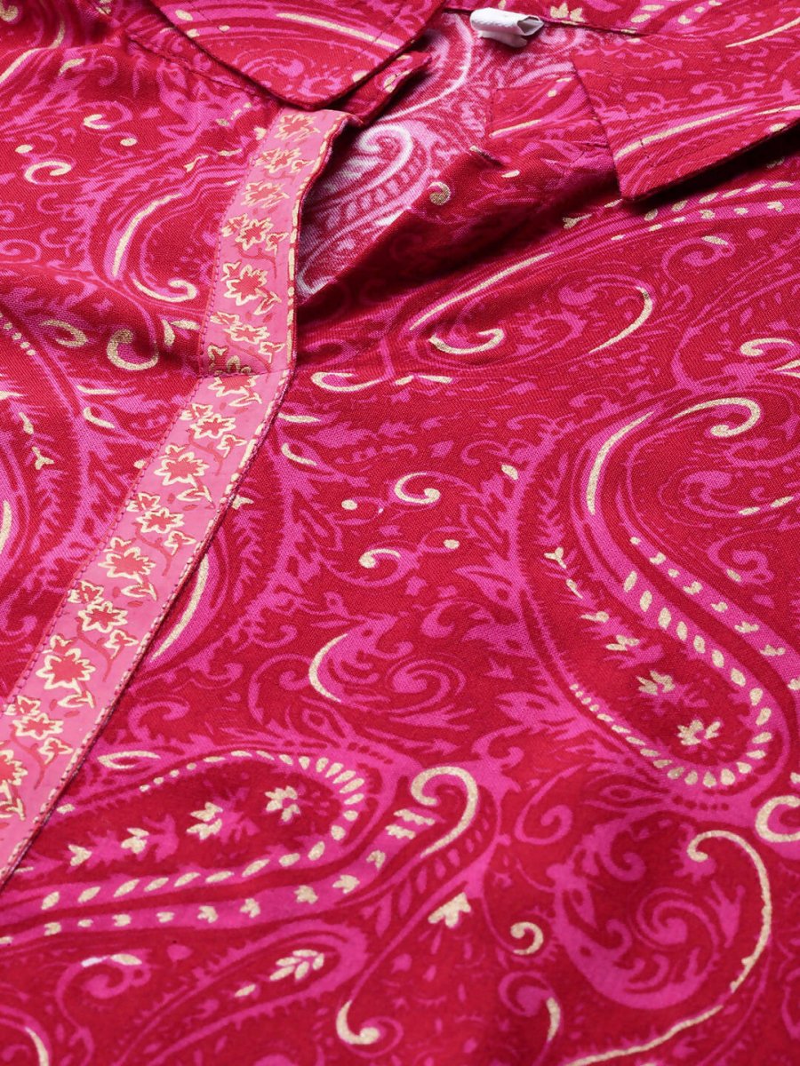 Ahalyaa Women's Traditional wear Kurta - Red | Grocsy