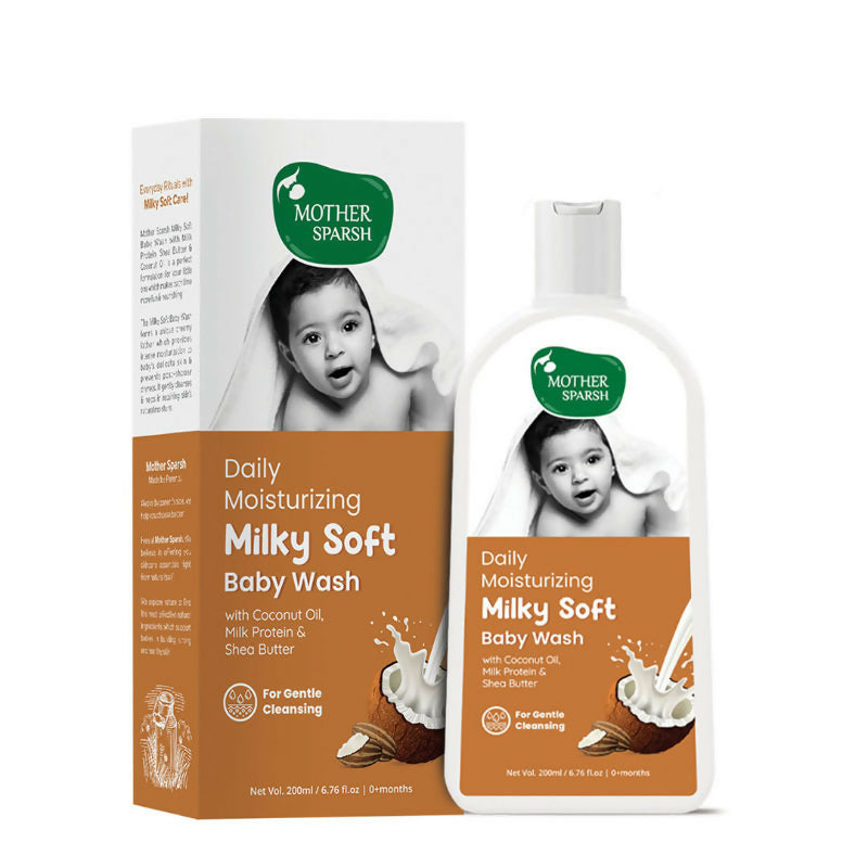 Mother Sparsh Daily Moisturising Milky Soft Baby Wash | Grocsy