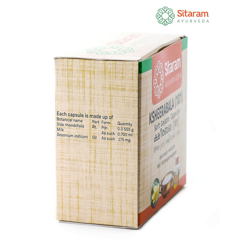Sitaram Ksheerabala 101 Soft Gelatin Capsules | Grocsy