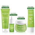 Dot & Key Cica + Niacinamide C + E CSMS (Cleanser, Serum, Moisturizer, Sunscreen) Routine for Oily & Acne Prone Skin | Grocsy