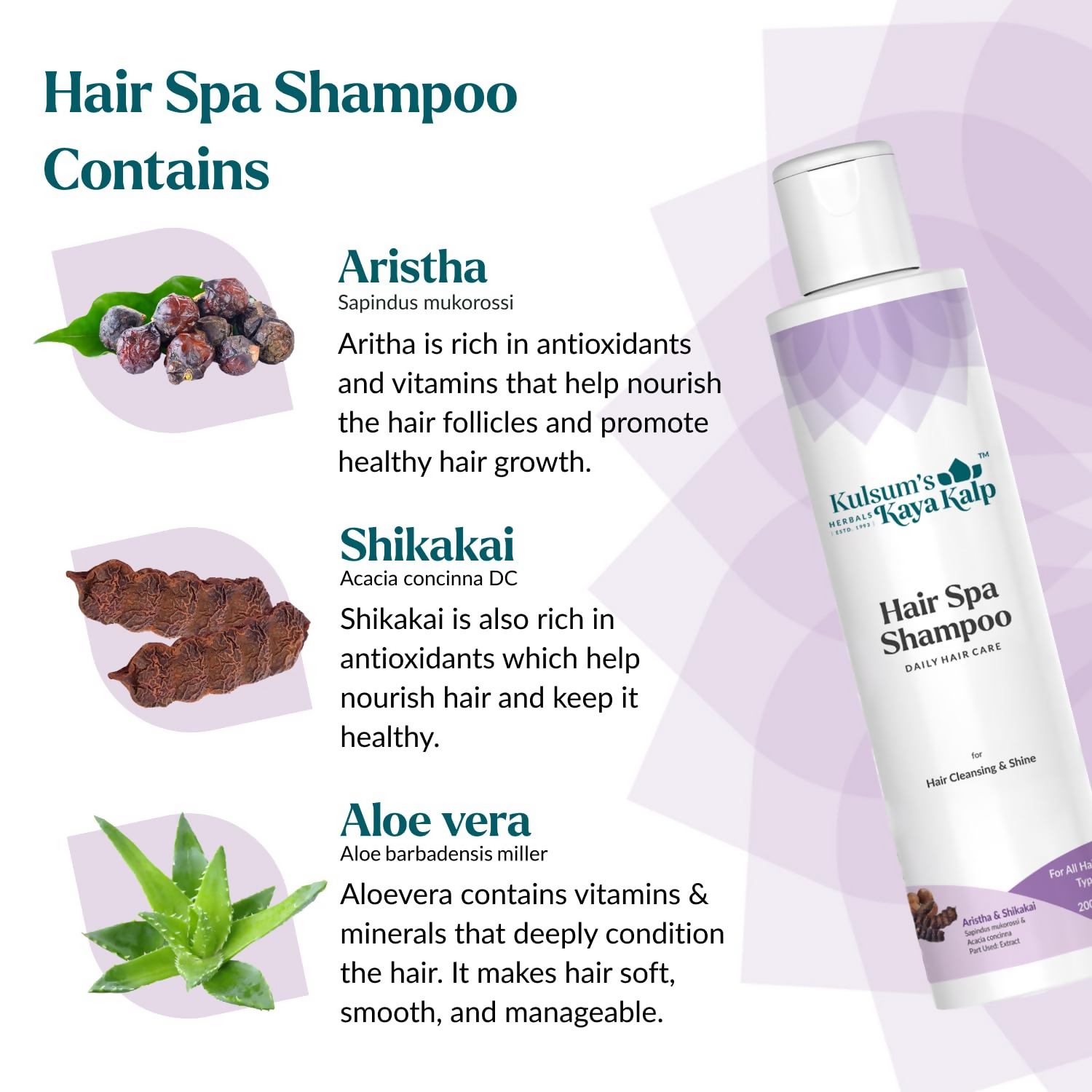 Kulsum's Kaya Kalp Hair Spa Shampoo For Hair Cleansing & Shine | Grocsy