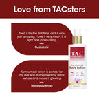 TAC - The Ayurveda Co. Kumkumadi Body Lotion for Dry Skin, Deep Nourishment & Moisturization | Grocsy