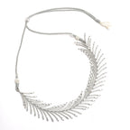 Mominos Fashion Johar Kamal Silver-Plated American Diamond White Choker Set | Grocsy