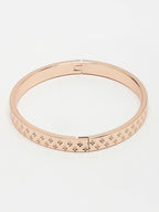 NVR Men's Rose Gold Stainless Steel Kada Bracelet