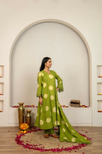 Joban Fashion Green Tie & Dye Cotton Suit Set | Grocsy