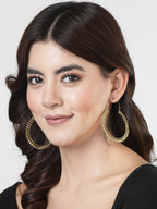 NVR Women Golden Full Circular Hoop Earrings | Grocsy