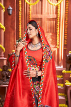 AI Fashion Black Art Silk Designer Navratri Lehenga Choli Collection | Grocsy
