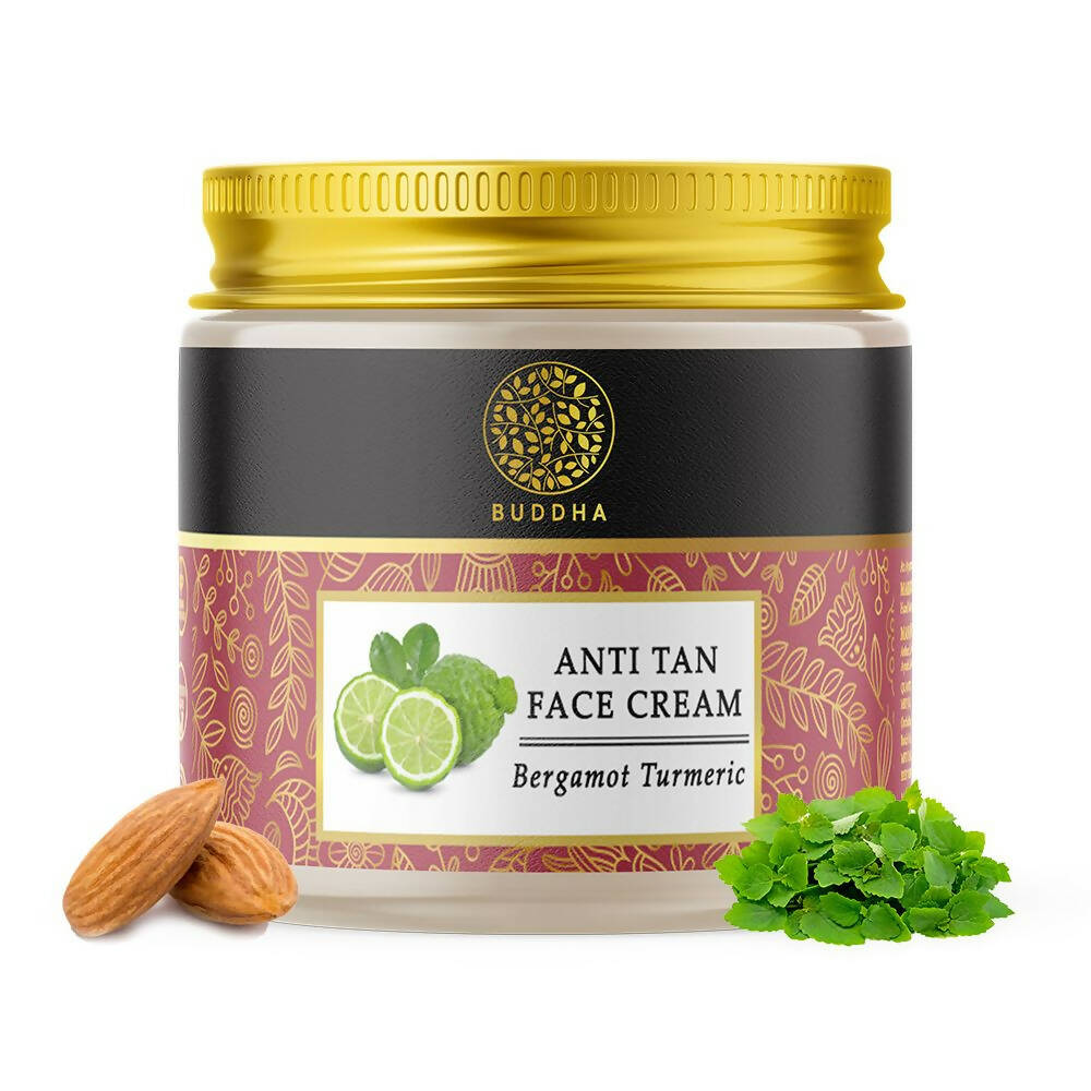 Buddha Natural Anti Tan Face Cream - For Skin Glow, Removing Tan & Dark Spots | Grocsy
