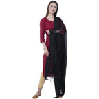 A R Silk Black Color Chandna Dupattas and Chunnis | Grocsy
