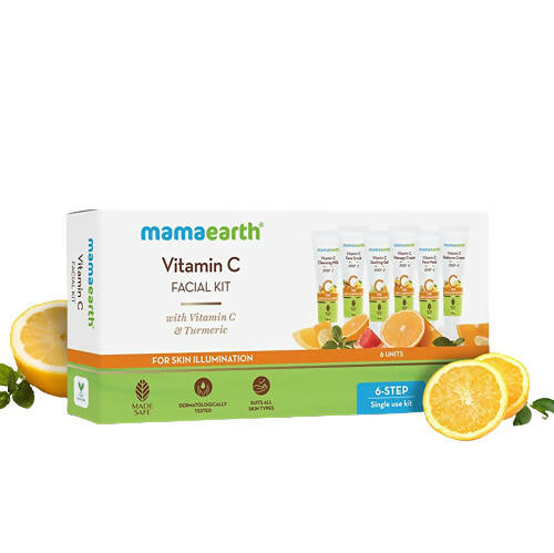 Mamaearth Facial Kit with Vitamin C & Turmeric for Skin Illumination | Grocsy