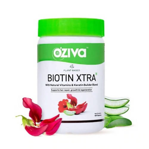 OZiva Plant Based Biotin Xtra Capsules | Grocsy