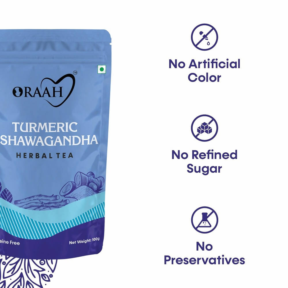 Oraah Turmeric Ashwagandha Herbal Tea | Grocsy