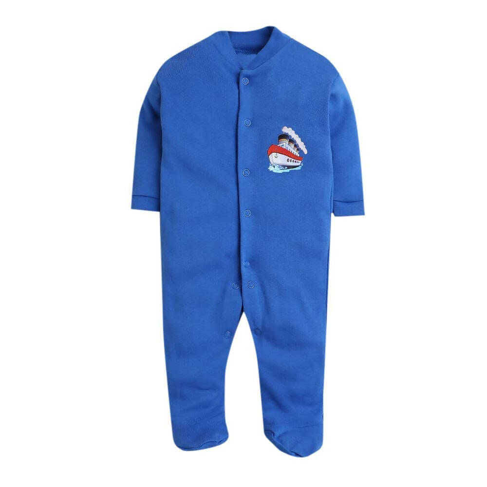 Daddy - G Rompers/Sleepsuits/Jumpsuit /Night Suits for New Born Babies - Royal Blue | Grocsy