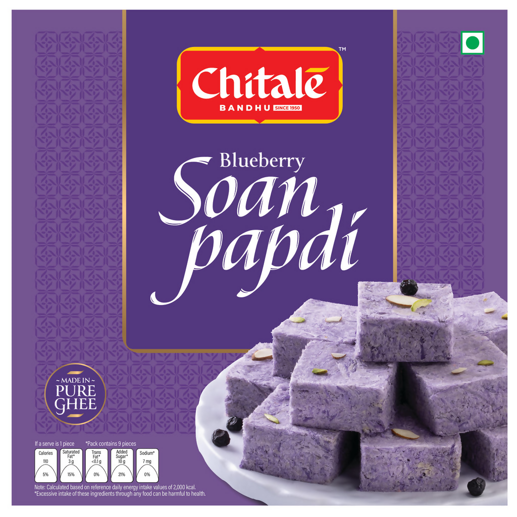 Chitale Bandhu Soan Papdi Blueberry | Grocsy