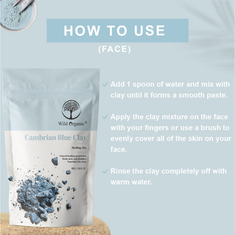 Wild Organic Cambrian Blue Healing Clay Powder | Grocsy