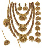 Jewel City Gold Traditional South Indian Temple Jewelry Set | Grocsy
