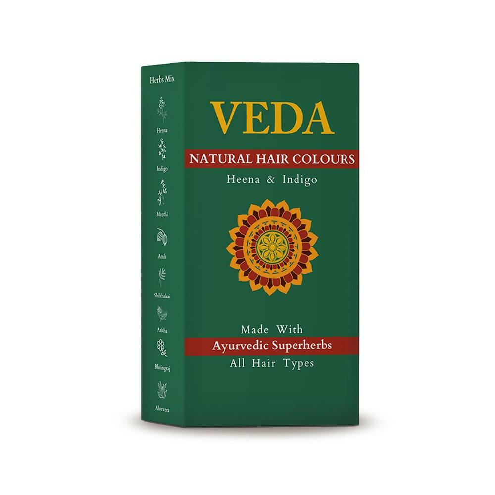Veda Natural Colors For Black Hair - Henna & Indigo | Grocsy