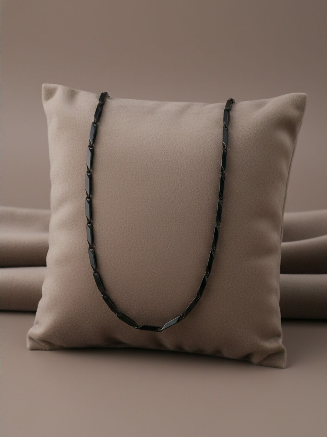 NVR Men's Black Toned Silver plated chain | Grocsy