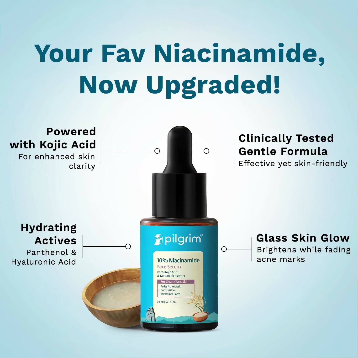 Pilgrim 10% Niacinamide Serum For Acne Marks | Grocsy