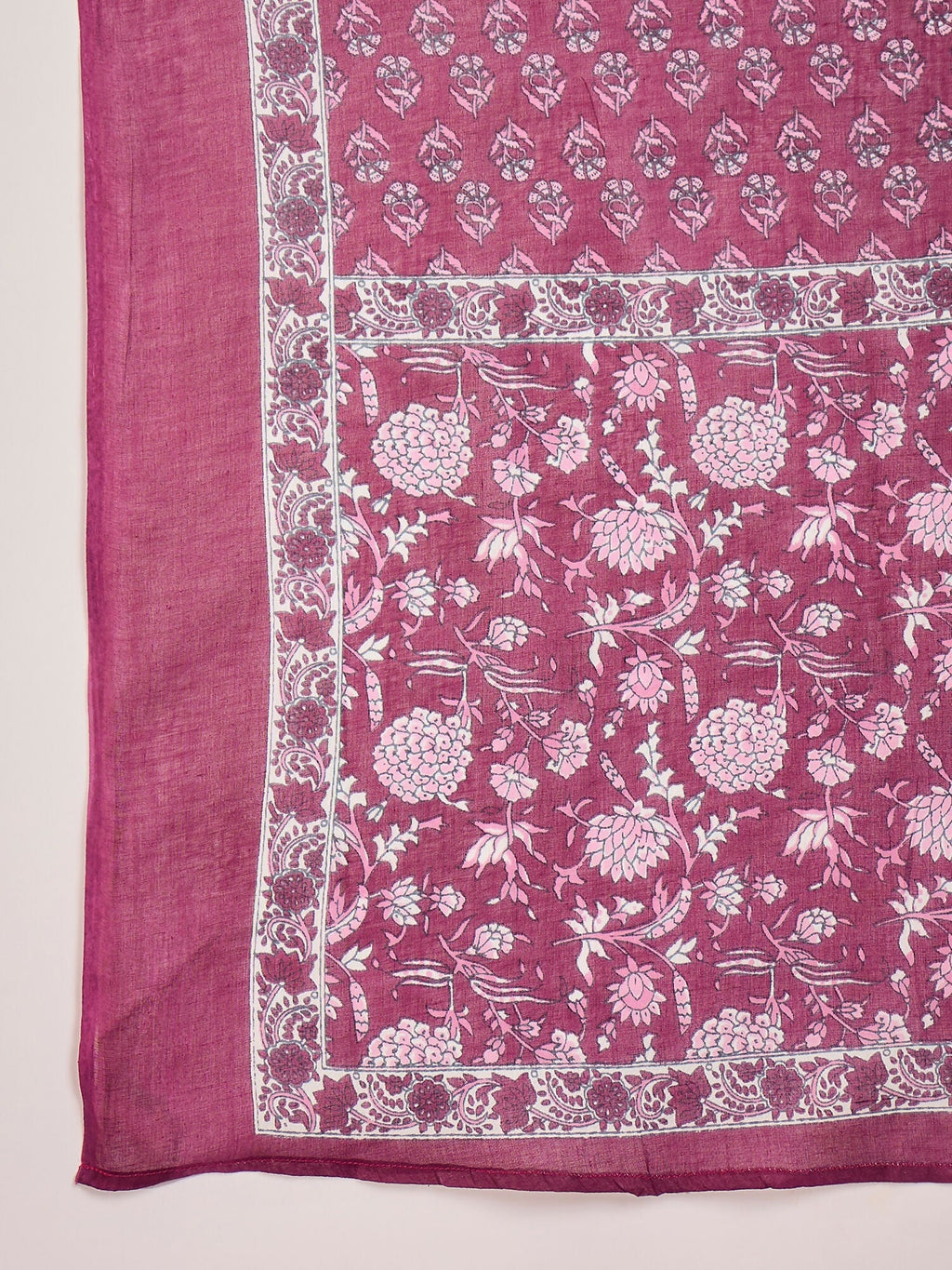 Joban Fashion Printed Purple Pure Cotton Kurta Set | Grocsy
