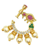 Multicolor AD Bridal Peacock Nose Ring | Grocsy