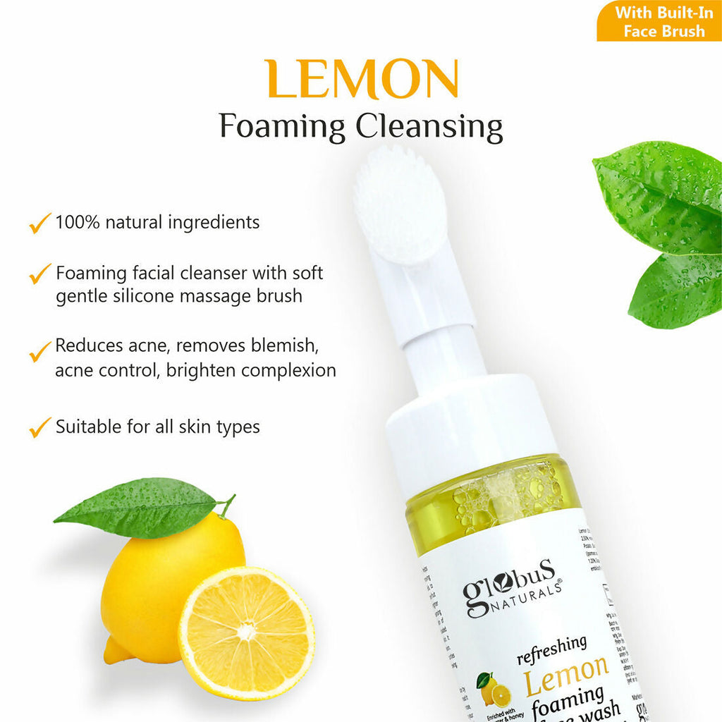 Globus Naturals Brush Lemon Face wash | Grocsy