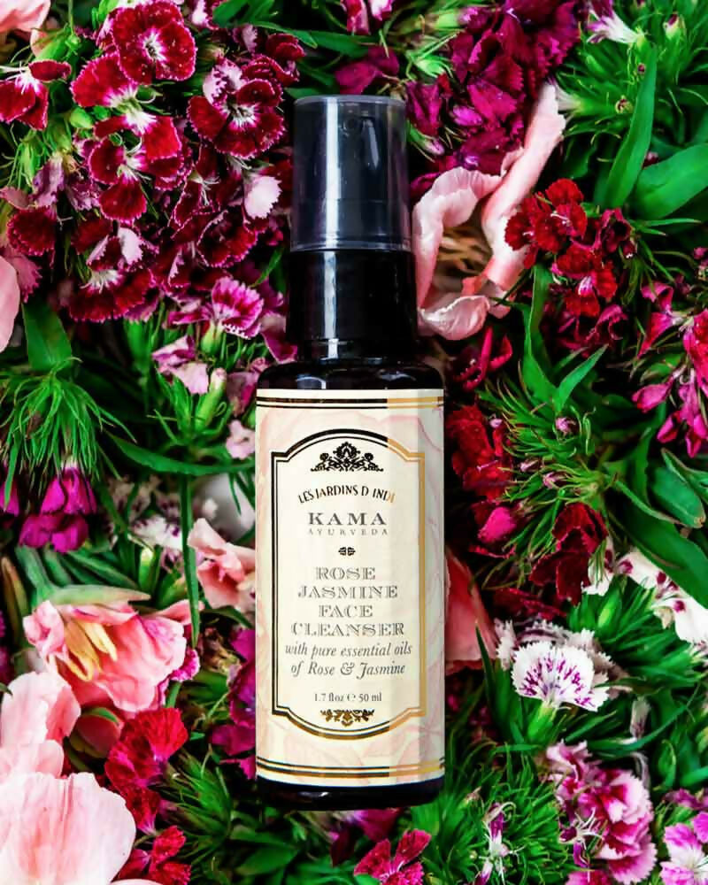 Kama Ayurveda Hydrating Summer Skin Combo - Rose Water, Rose & Jasmine Cleanser & Eladi Face Cream | Grocsy