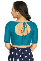 Aastha Fashion Women's Firozi Art Silk Designer Party Wear Readymade Blouse | Grocsy