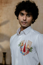 4Way White Chitra Srinivasa Shirt By Hilo Design | Grocsy