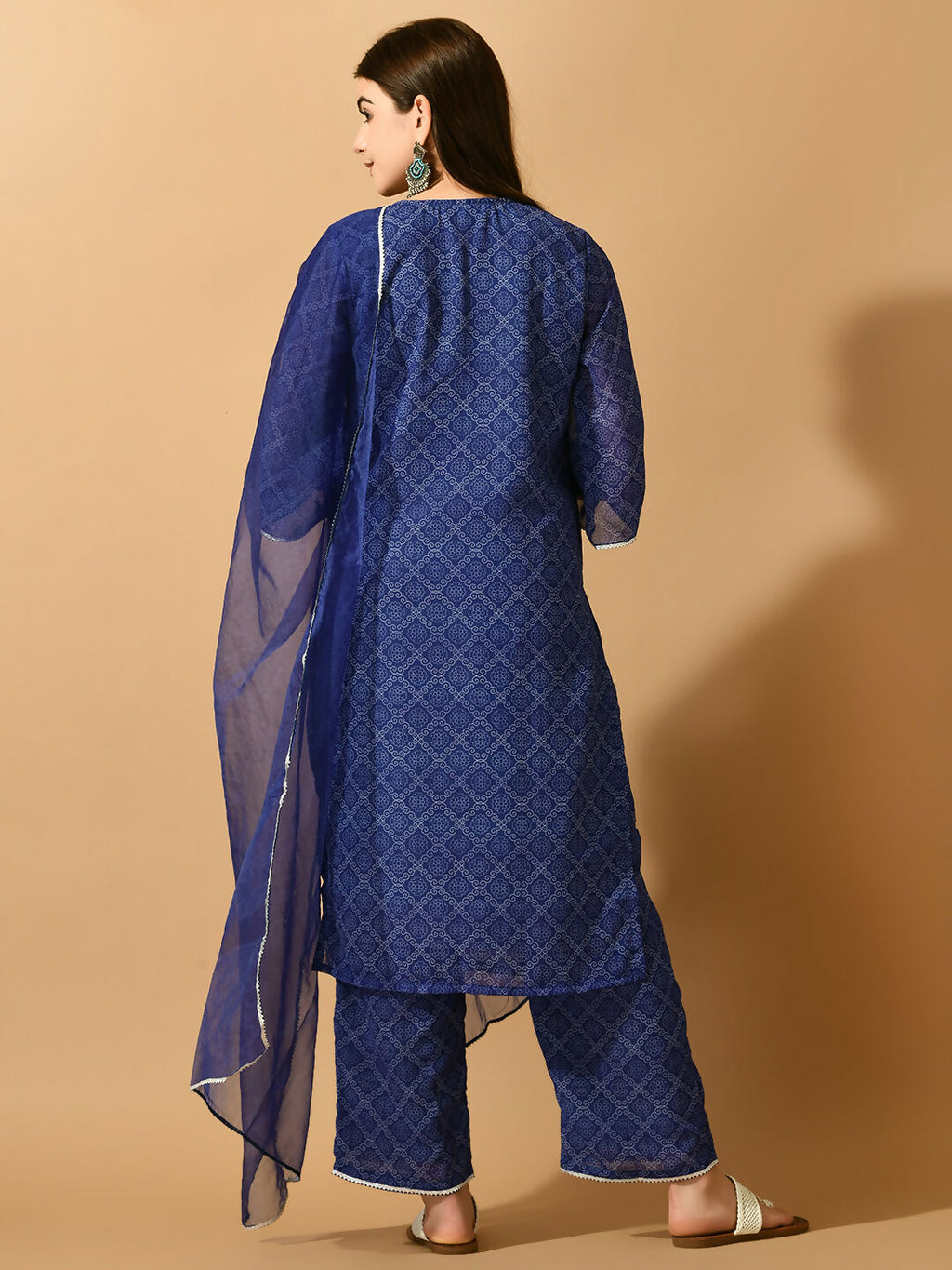 Myshka Women's Blue Embroidered Party Kurta Sets | Grocsy