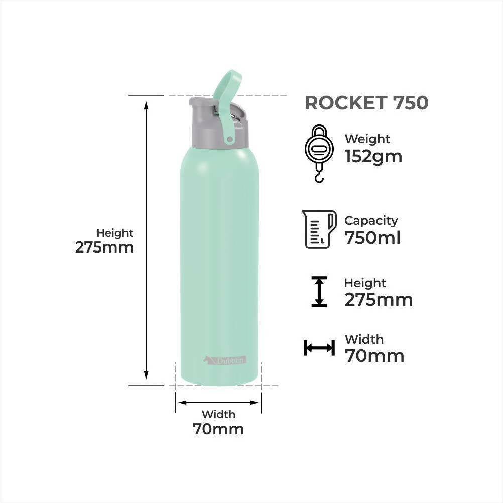 Dubblin Rocket Stainless Steel Sipper Water Bottle | Grocsy