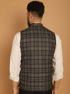 Even Apparels Pure Wool Nehru Jacket - Grey | Grocsy