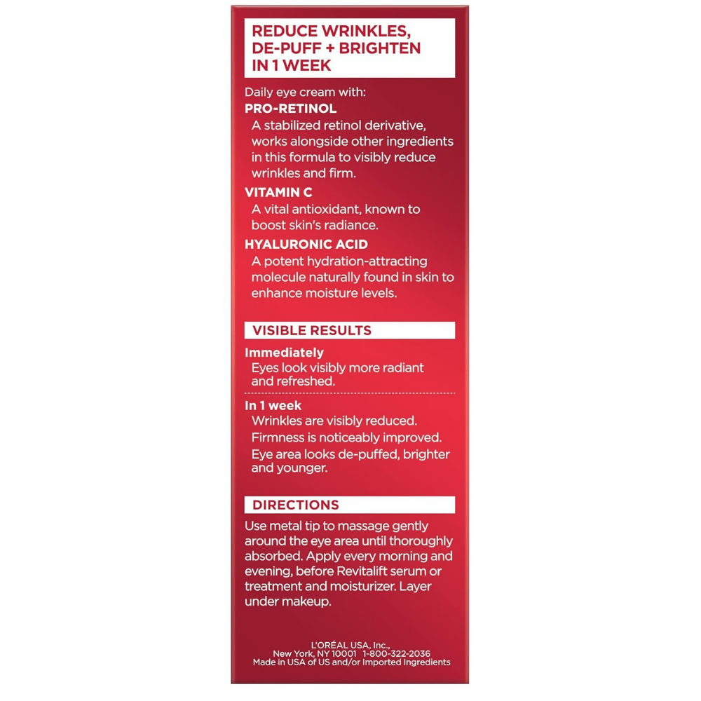 L'Oreal Paris Anti Aging Eye Cream | Grocsy