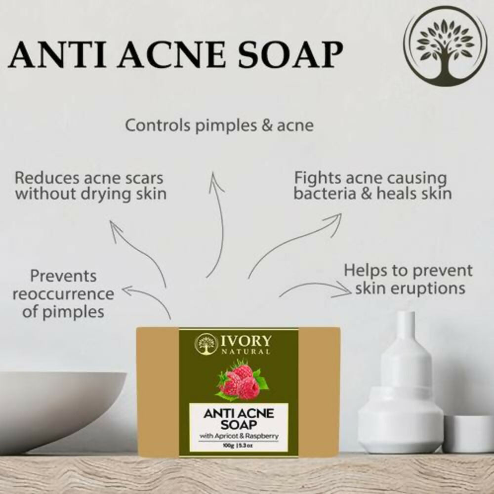 Ivory Natural Anti Acne Soap - Restore Radiance & Nourish Skin For Both Men & Women | Grocsy