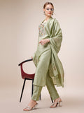 Embroidered Kurta With Pant And Dupatta Set, Multicolor - Hiral Fashion | Grocsy