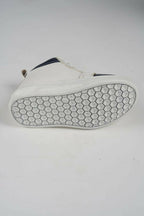 Tiny Bugs For Boys & Girls Mid Top Sneakers - White & Blue | Grocsy
