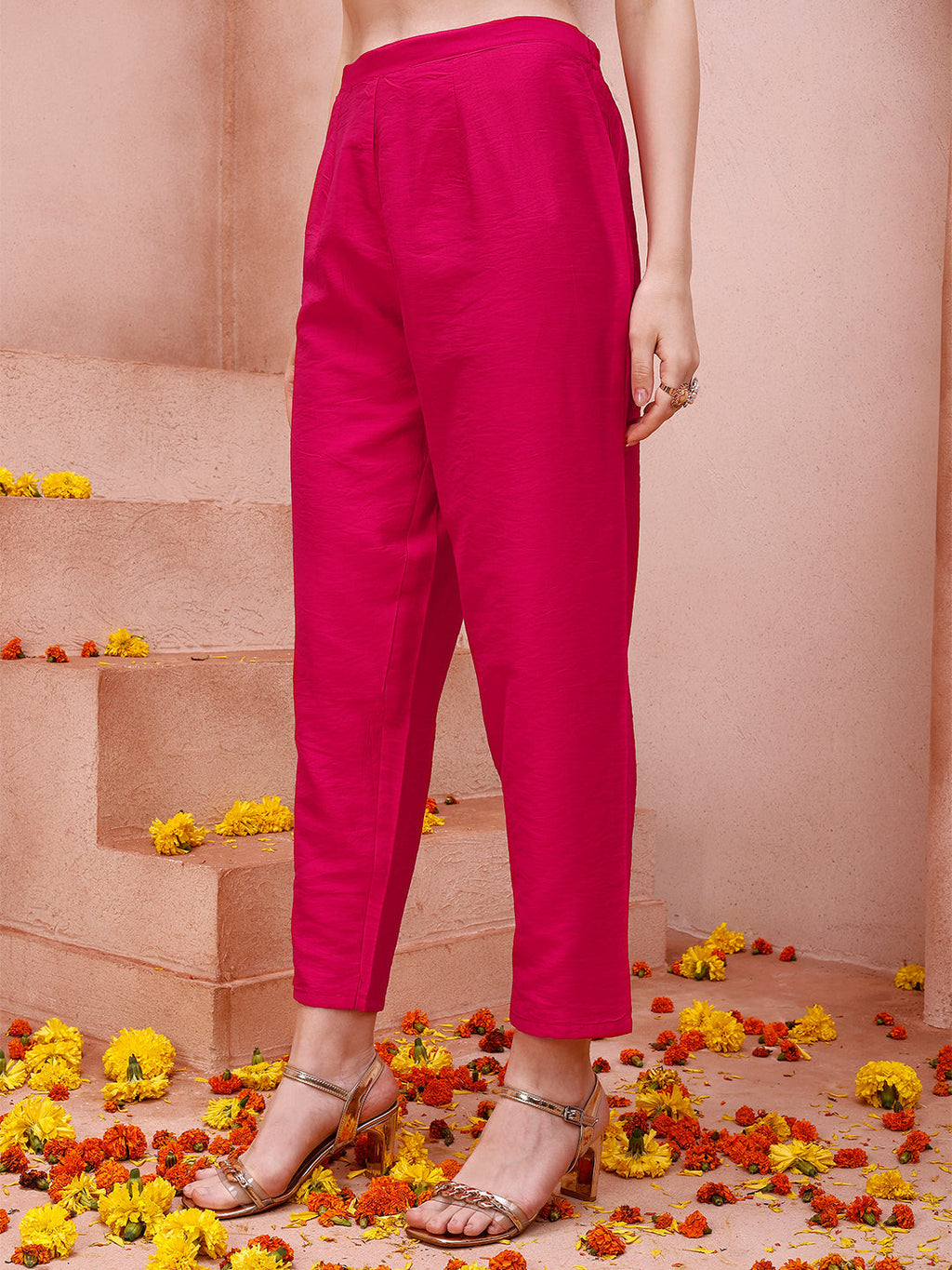 Embroidered Kurta With Pant And Dupatta Set, Multicolor - Hiral Fashion | Grocsy