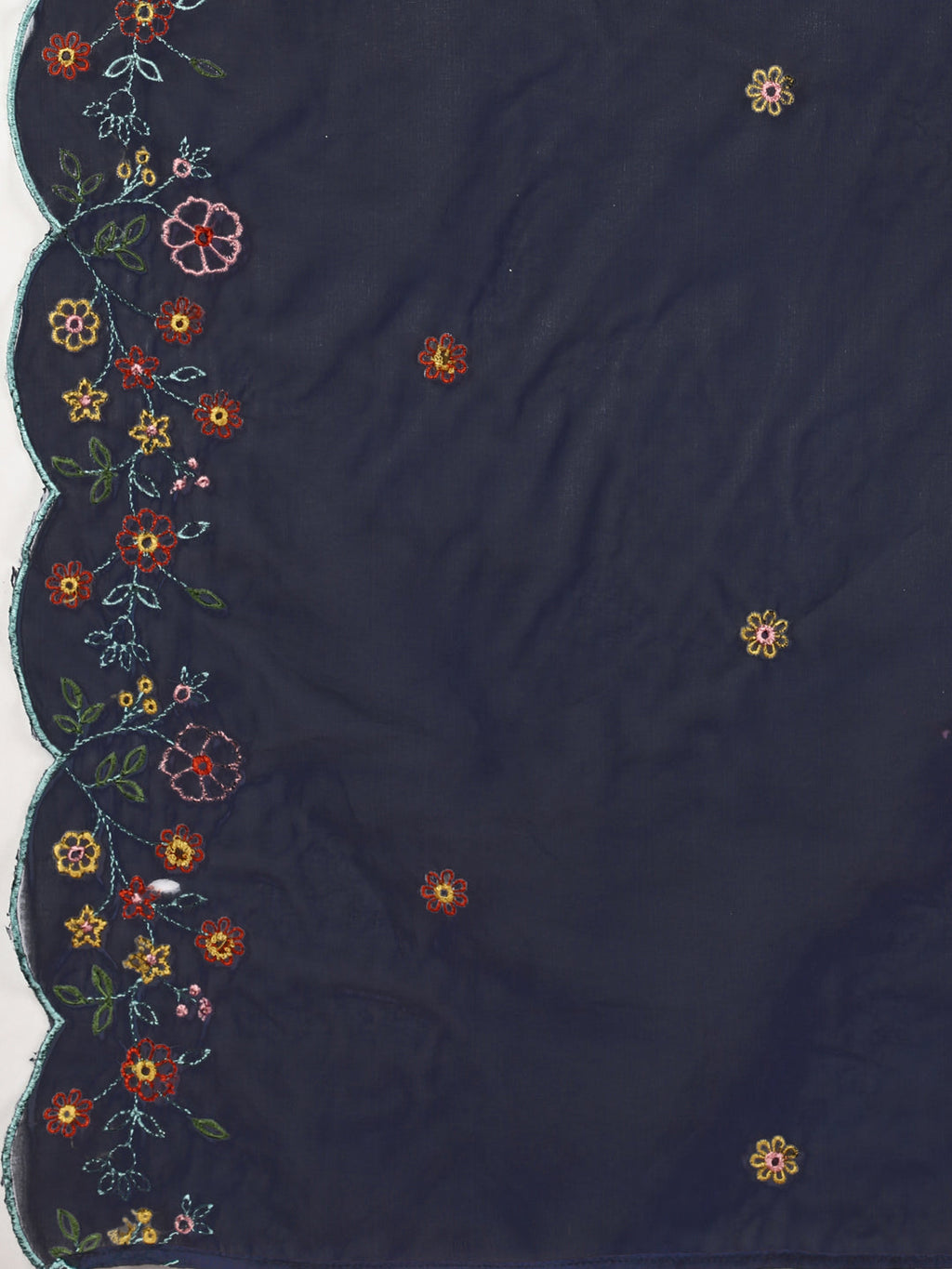 Embroidered Kurta With Pant And Embroidered Dupatta Set, Multicolor - Hiral Fashion | Grocsy