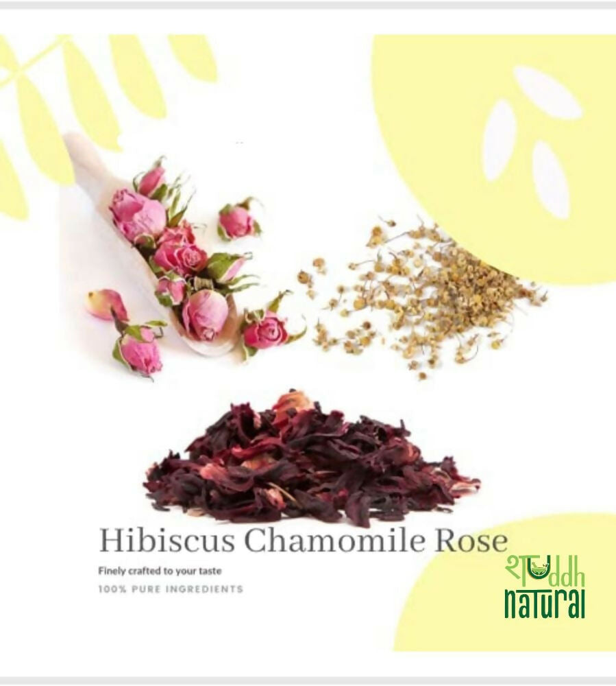 Shuddh Natural Calming Stress Relief Inside-Out Detox Shaanti Floral Tisane | Grocsy